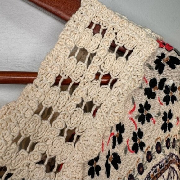 Torrid Babydoll Clip Dot Crinkle Gauze Crochet Neck Top Size 2x - Picture 10 of 16